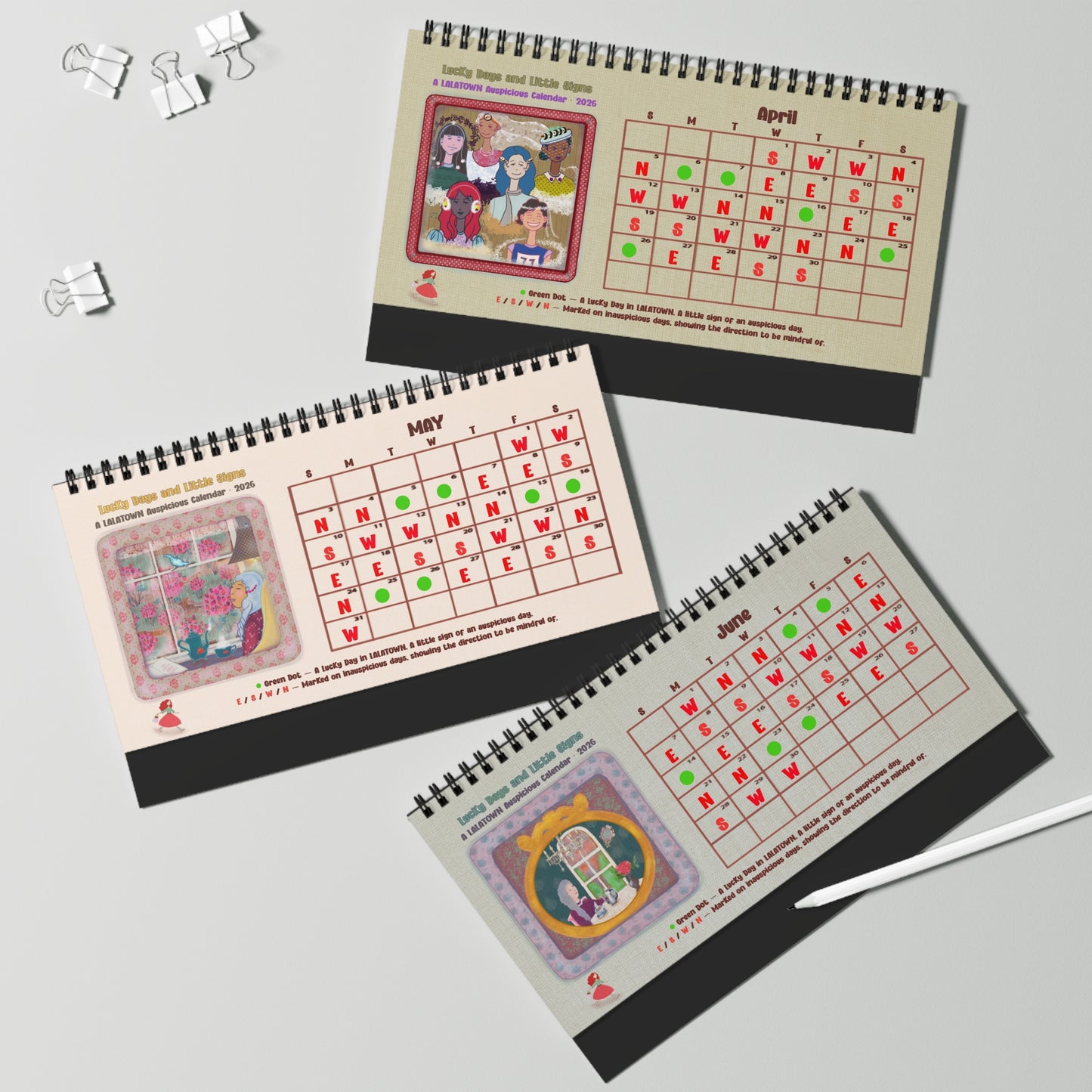 Auspicious Day & Everyday Magic — LALATOWN 2026 Desktop Calendar