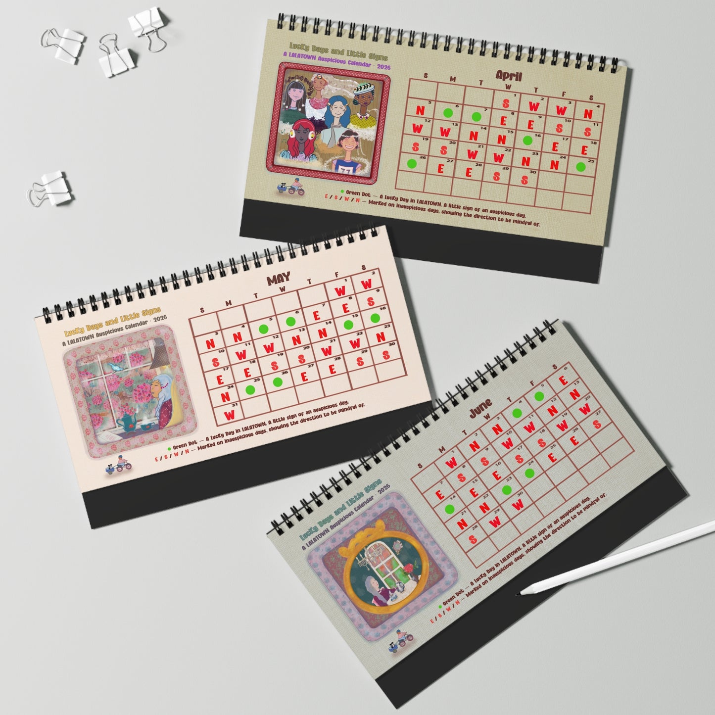 Auspicious Day & Everyday Magic — LALATOWN 2026 Desktop Calendar (Sweet Dream Edition)