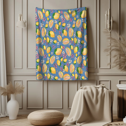Ooh Lemon – Velveteen Plush Blanket (50″ × 60″)
