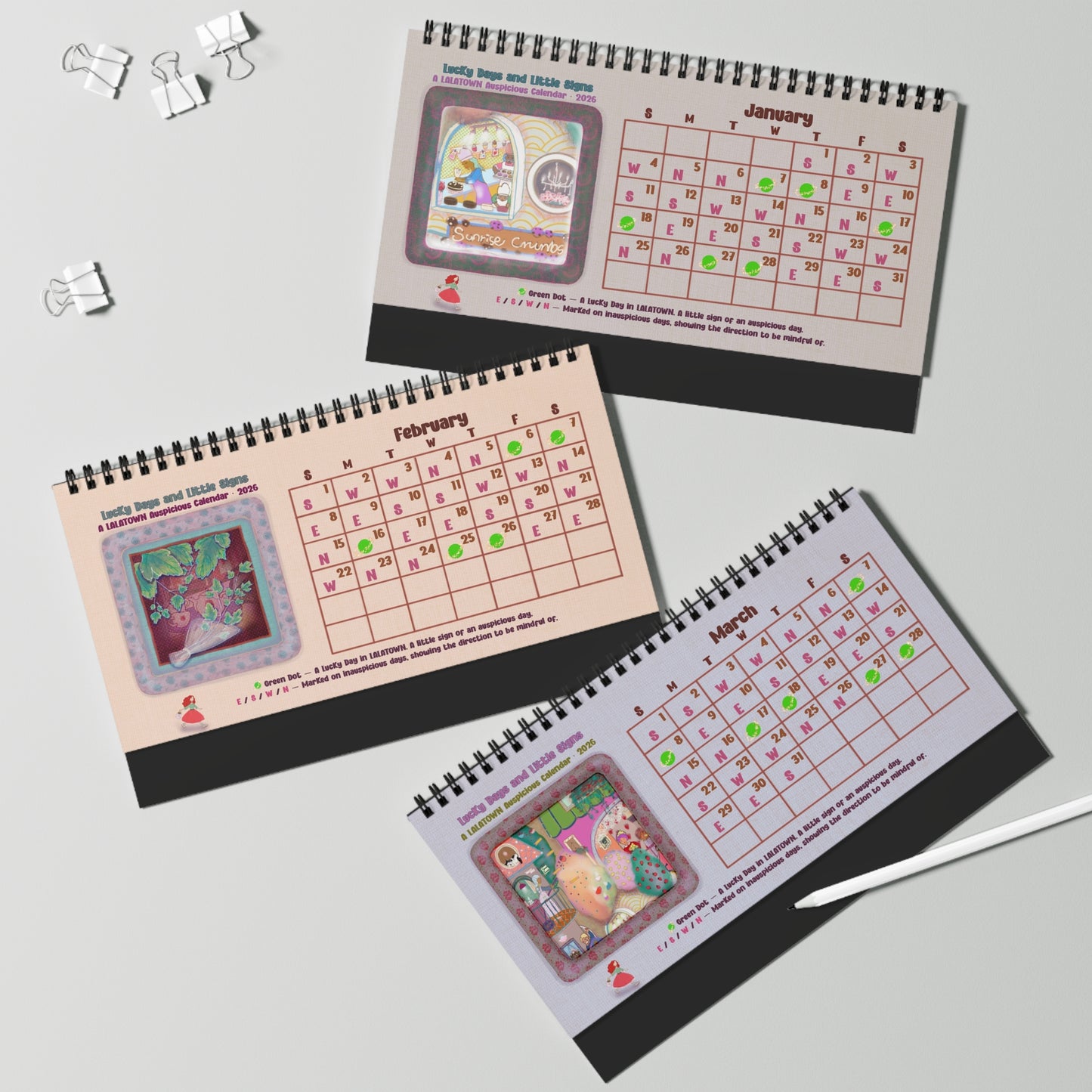 Copy of Auspicious Day & Everyday Magic — LALATOWN 2026 Desktop Calendar