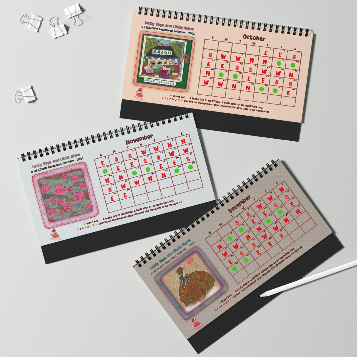 Auspicious Day & Everyday Magic — LALATOWN 2026 Desktop Calendar