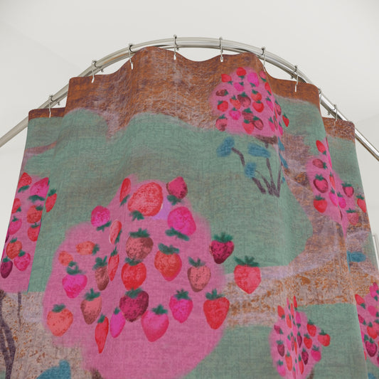 For the Love of Berry – Whimsical LALATOWN Shower Curtain