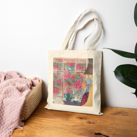 Rainy Window – Cotton Canvas Tote Bag | LALA and Stitch