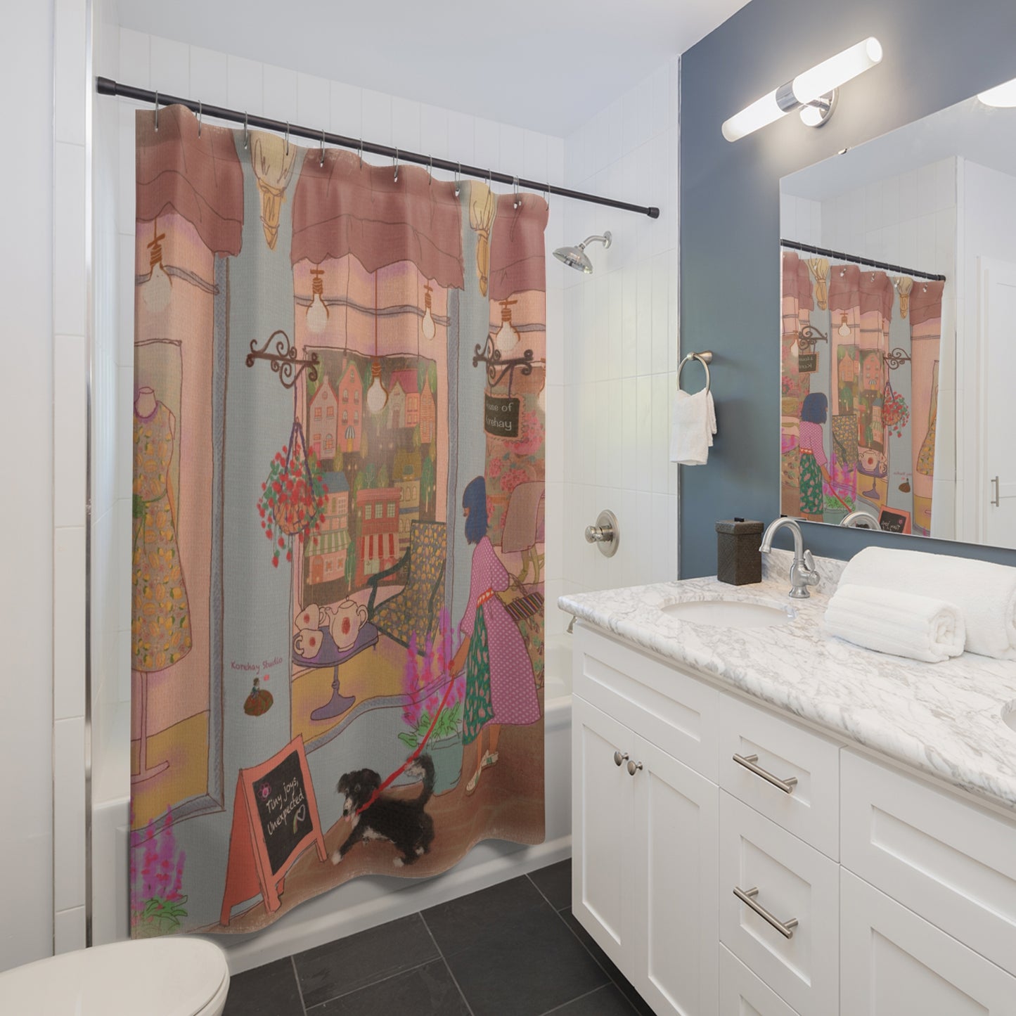 Shopping Day in LALATOWN – Shower Curtain