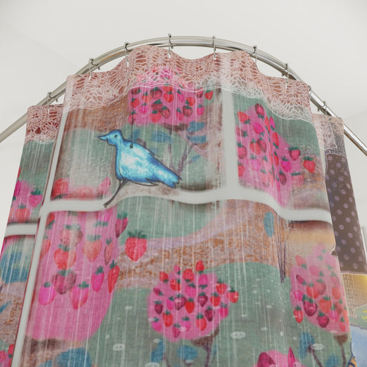 Rainy Window in LALATOWN – Shower Curtain