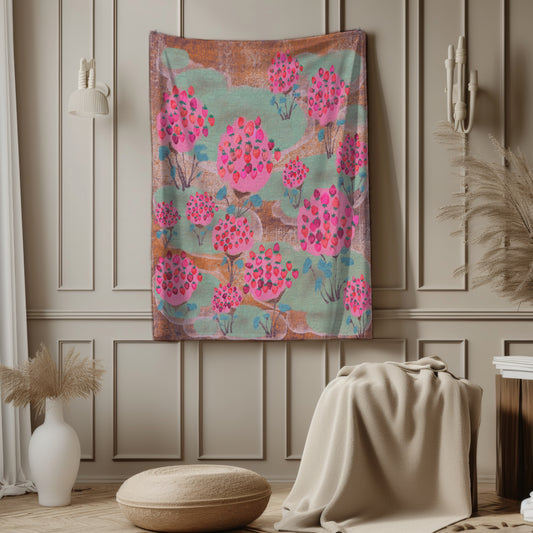 For the Love of Berry – Velveteen Plush Blanket (50″ × 60″)