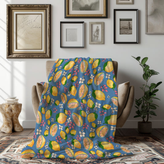 Ooh Lemon – Velveteen Plush Blanket (50″ × 60″)