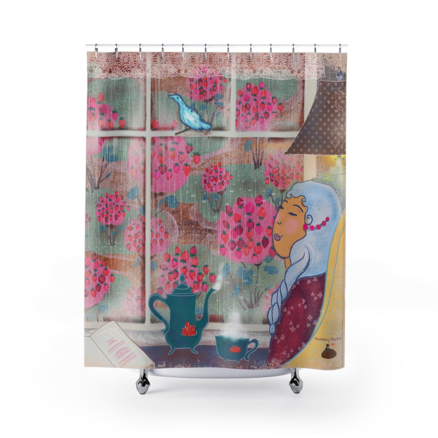 Rainy Window in LALATOWN – Shower Curtain