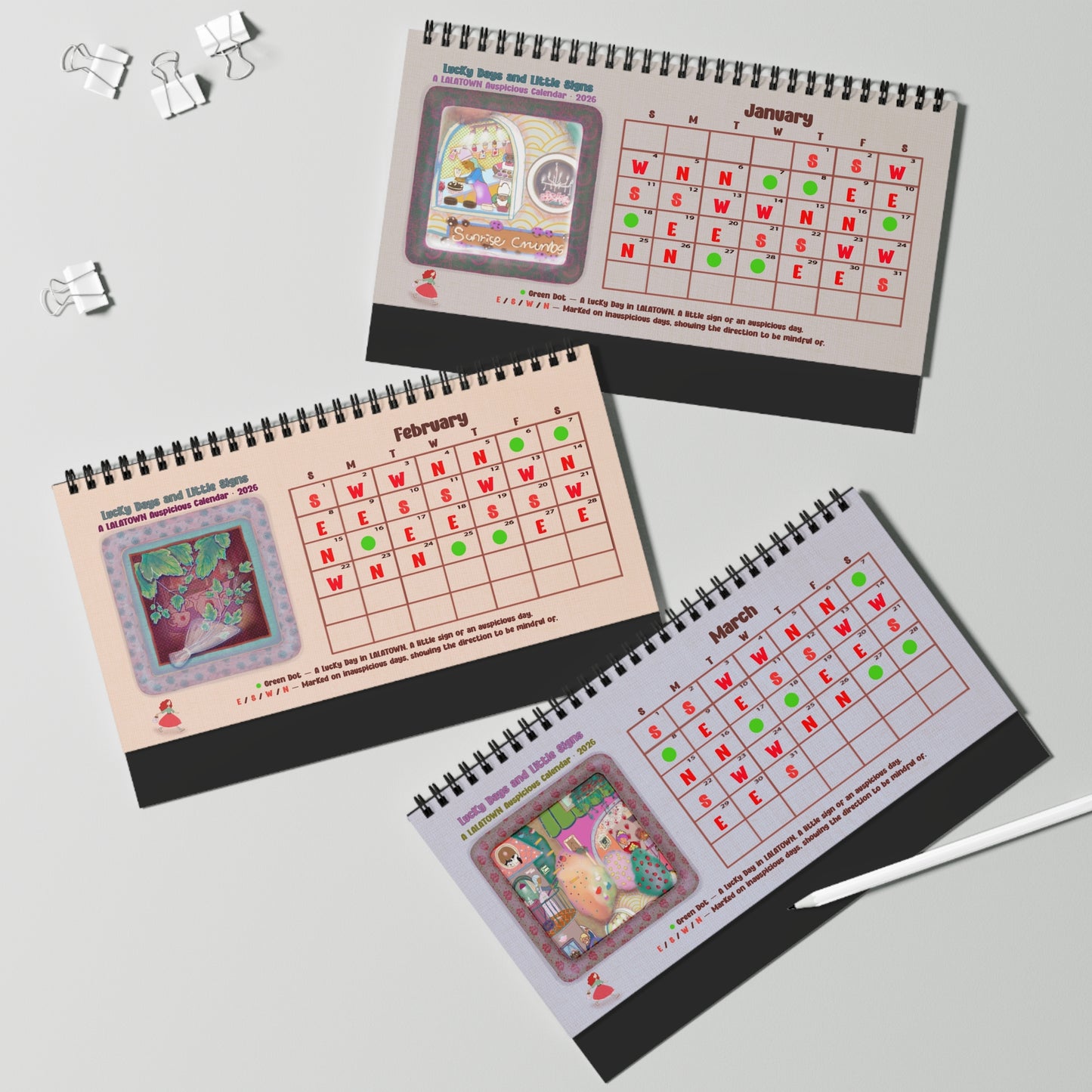 Auspicious Day & Everyday Magic — LALATOWN 2026 Desktop Calendar