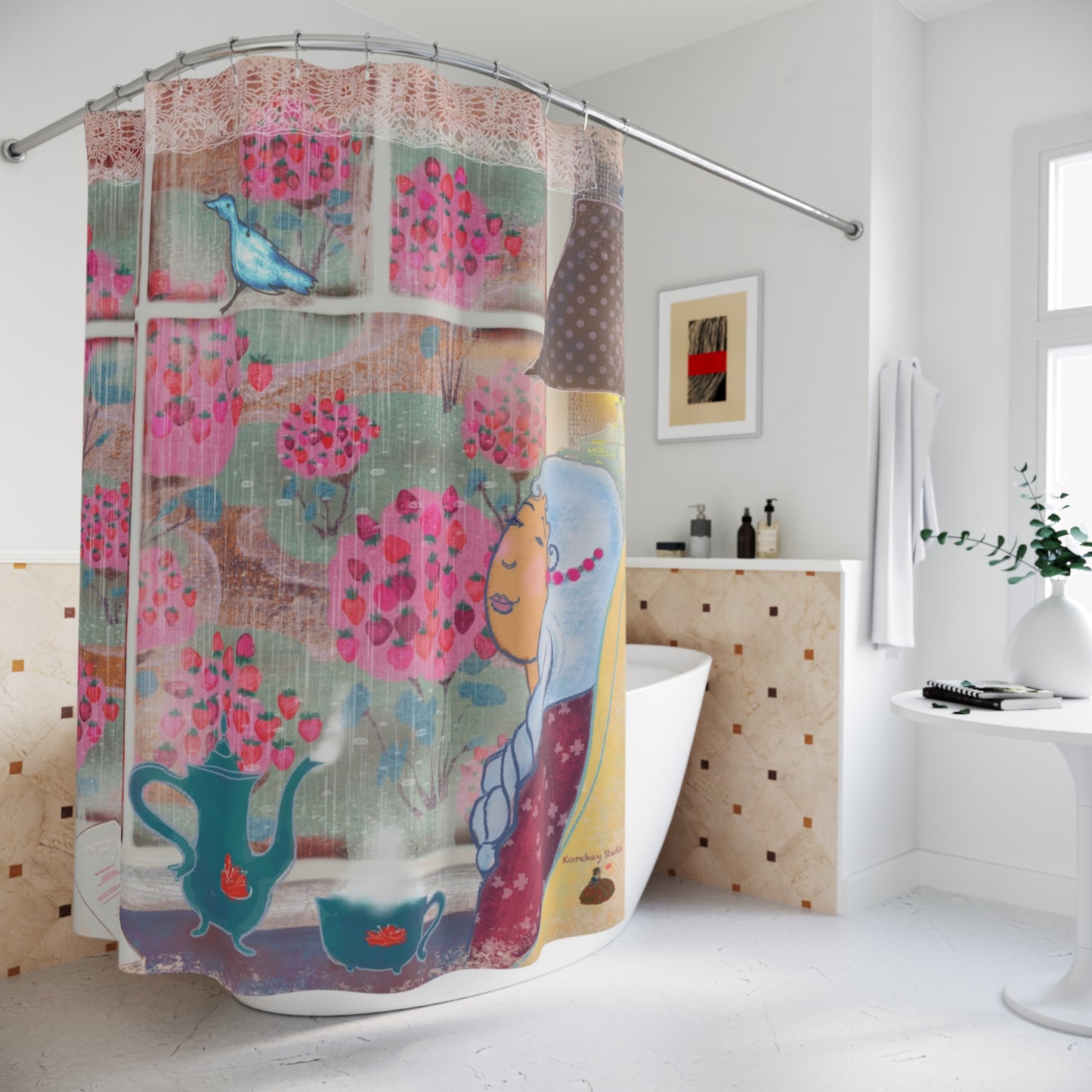 Rainy Window in LALATOWN – Shower Curtain