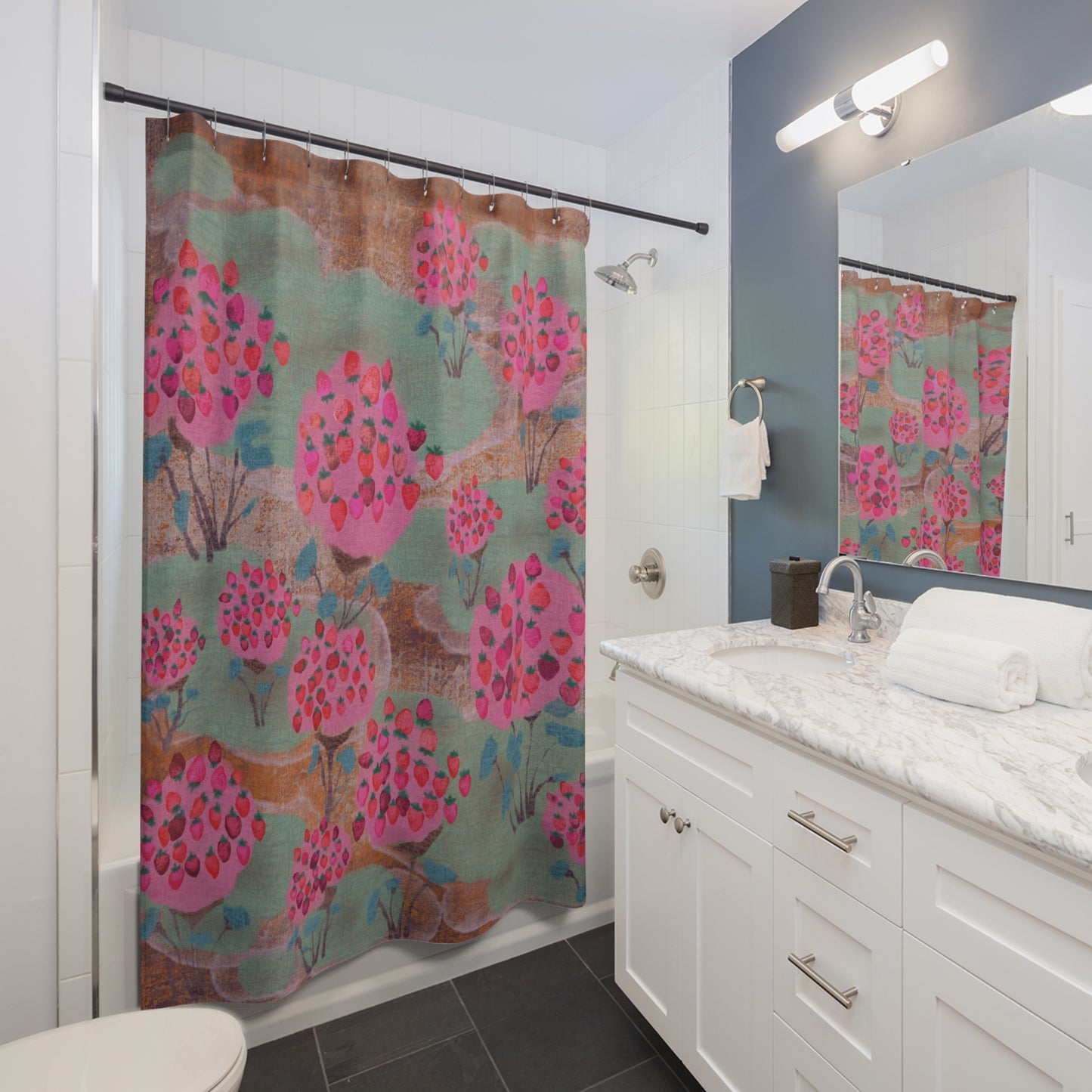 For the Love of Berry – Whimsical LALATOWN Shower Curtain