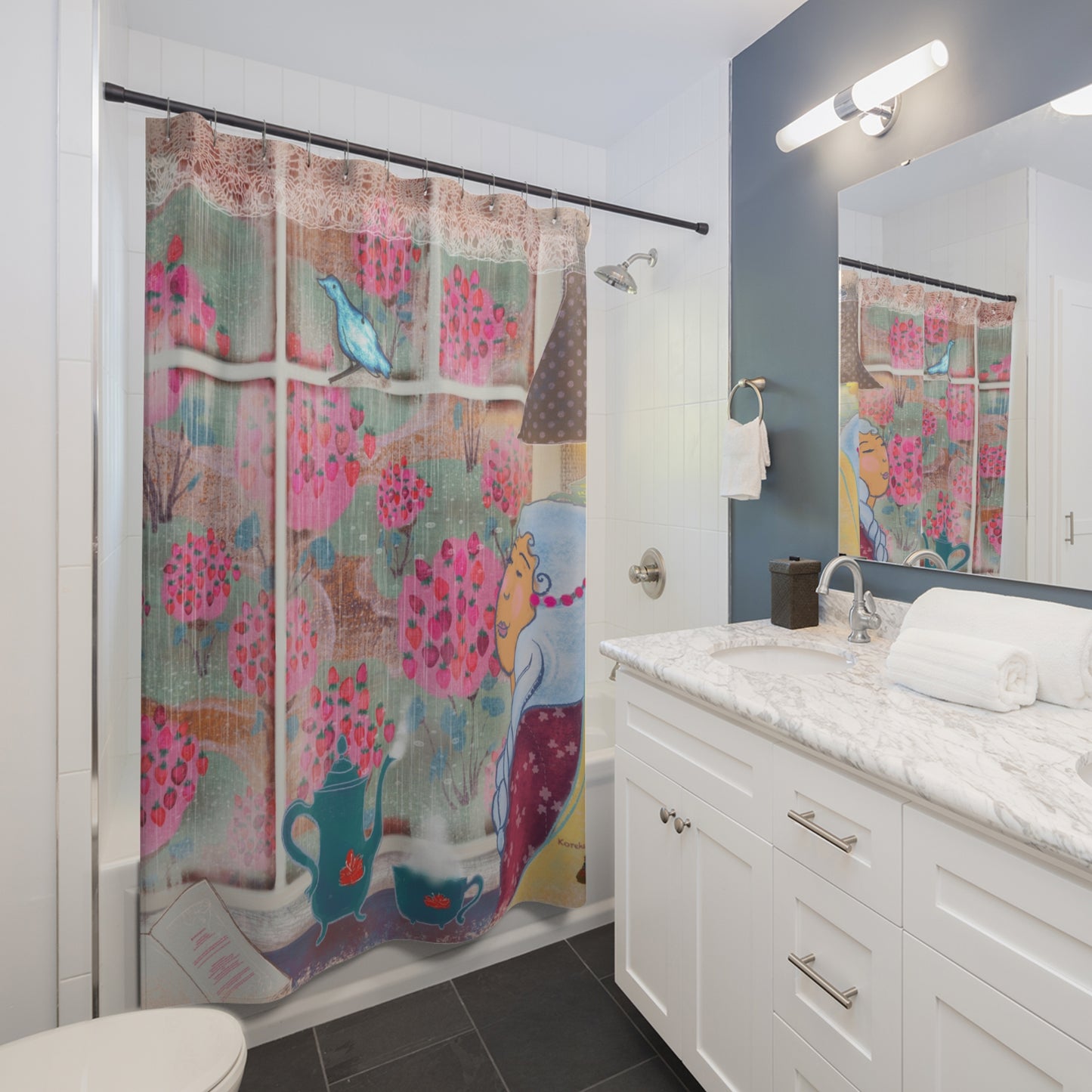 Rainy Window in LALATOWN – Shower Curtain