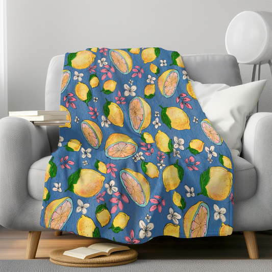 Ooh Lemon – Velveteen Plush Blanket (50″ × 60″)