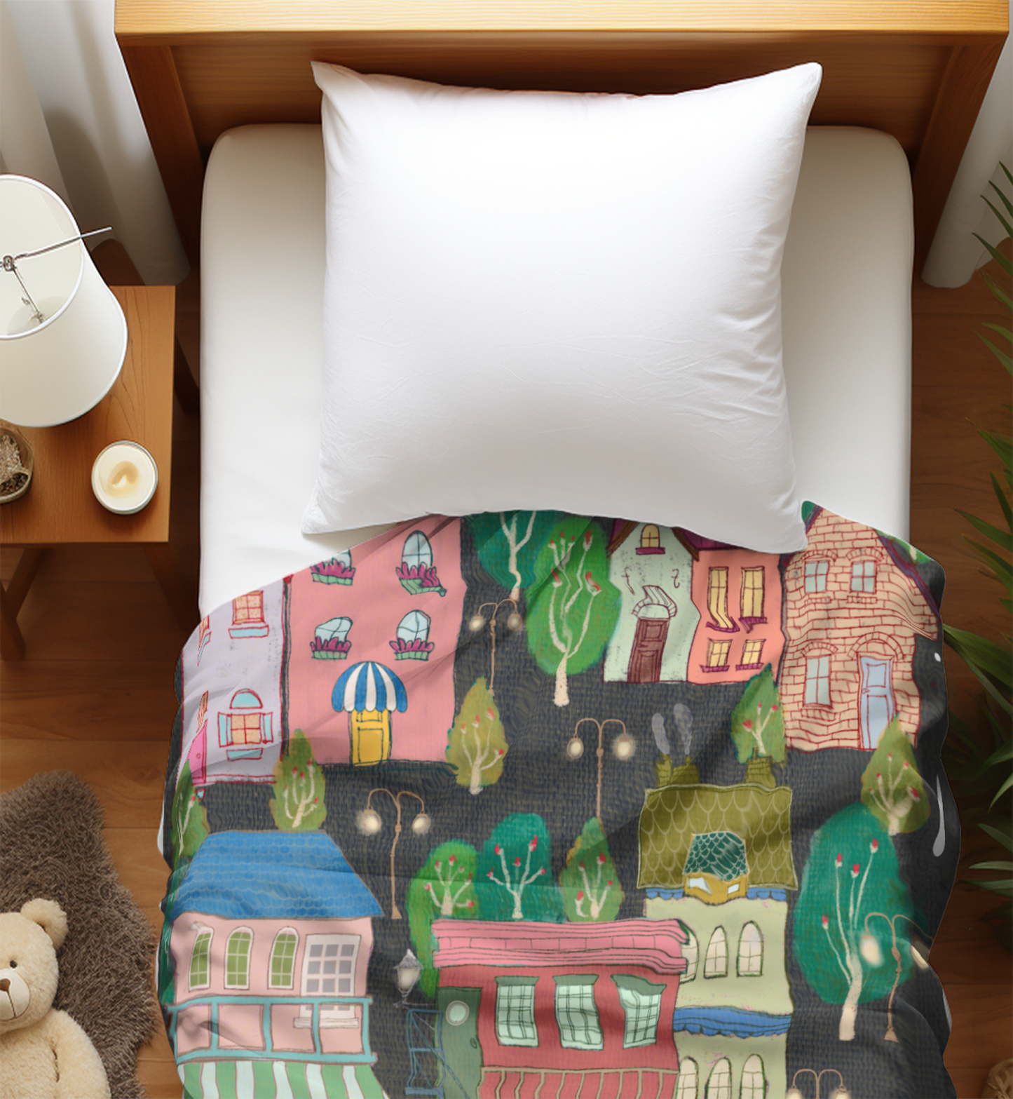 Sweet Dream of LALATOWN – Velveteen Plush Blanket (50″ × 60″)