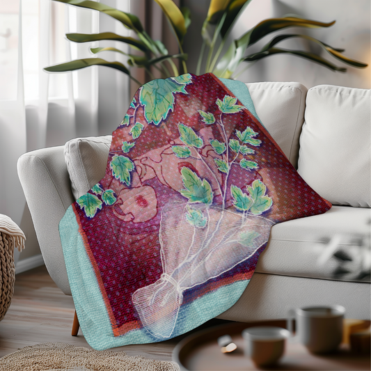 Señorita Coriandra – Velveteen Plush Blanket (50″ × 60″)